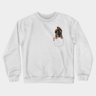 Cute German Shepherd Pocket Puppy Crewneck Sweatshirt